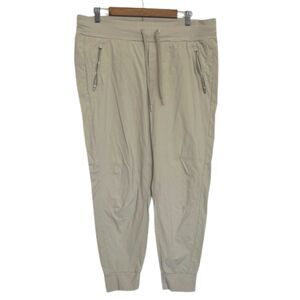 Athleta Trekkie North Jogger Pants Womens 16 Ripstop Drawcord Active Hiking Tan
